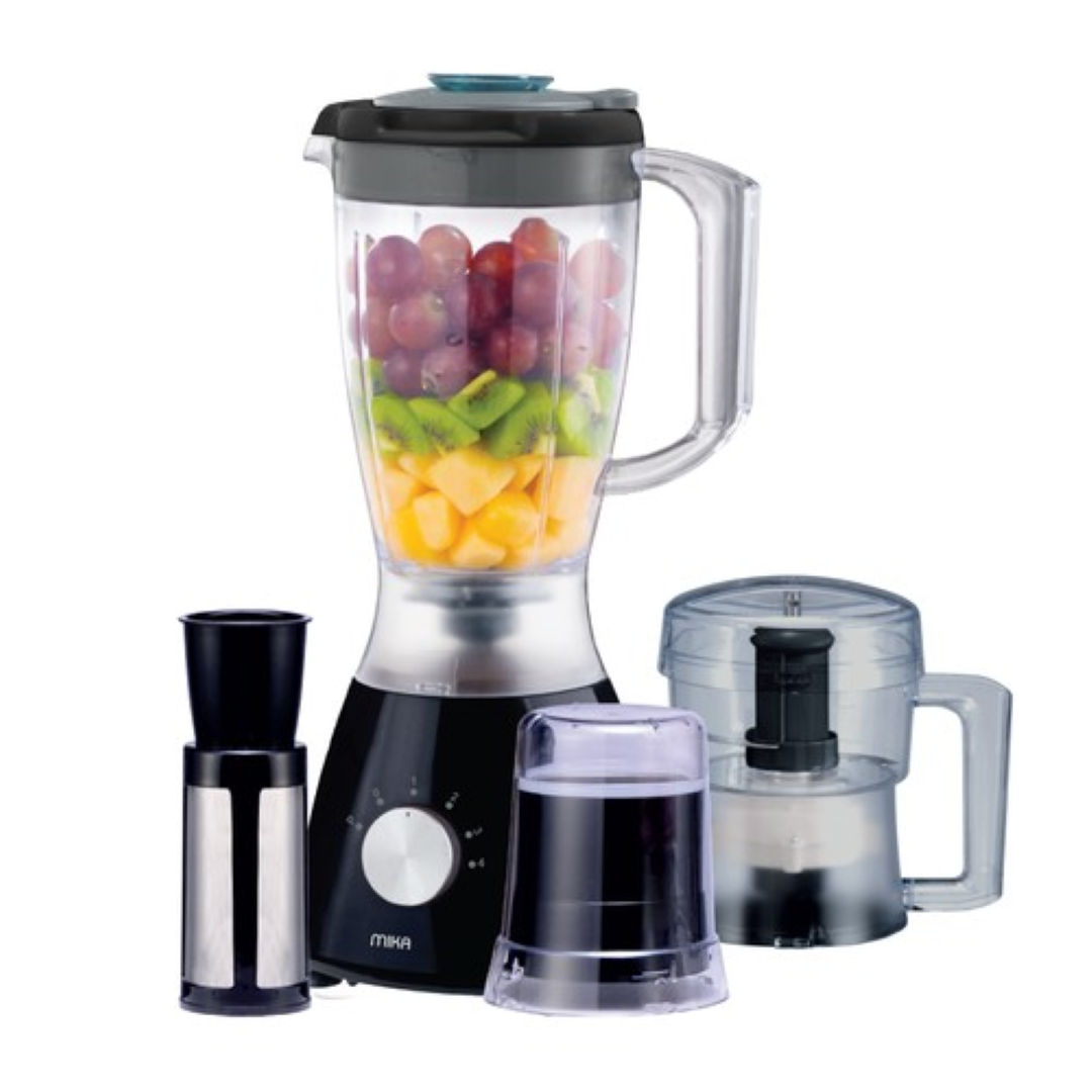 MIKA BLENDER 1.5L WITH CHOPPER & GRINDER MBLR2999BL